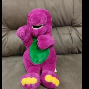 13" Barney Purple Dinosaur Puppet Stuffed Animal Plush Toy 1992